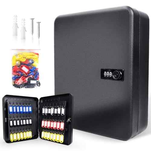 120 Position Key Cabinet with Combination Lock Wall Mount