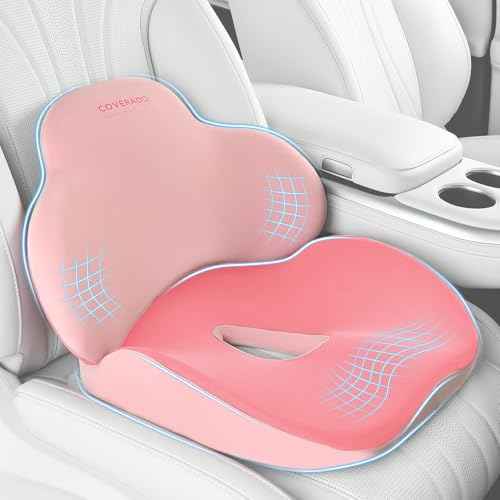 Car Seat Cushion and Lumbar Support Pillow