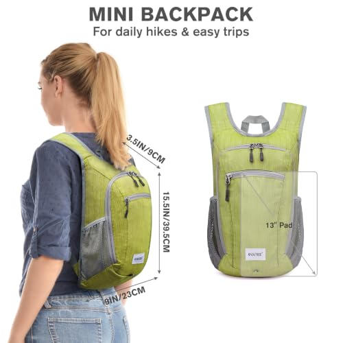 10L 15L Hiking Backpack Lightweight Packable Hiking Daypack Small Travel Outdoor Foldable Shoulder Bag