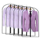 All Clear Garment Bags for Hanging Clothes (6 Count)