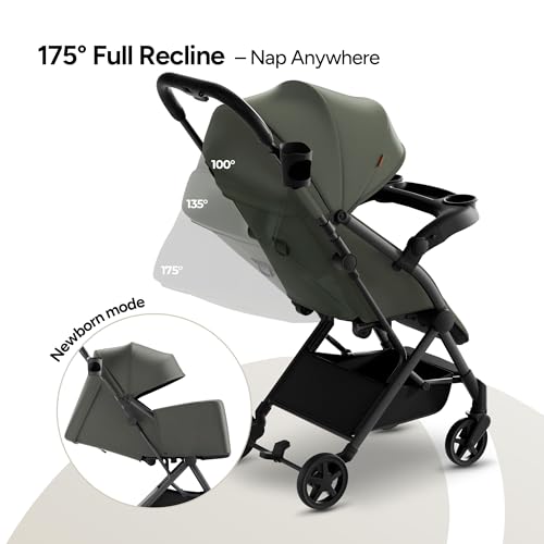 Lithe V2 Lightweight Travel Stroller Snack Tray Included