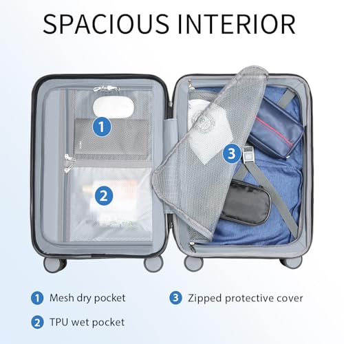 Carry On Luggage Suitcase Rolling Luggage