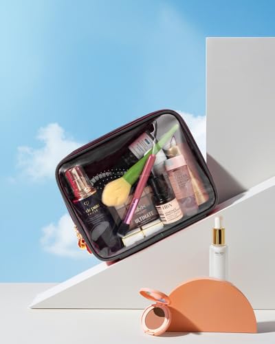 TSA Approved Toiletry Bag with Mini Clear Makeup Bag Travel Size Beach Pool Bag Car Accessories for Women Her