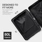 Checked Expandable Suitcase