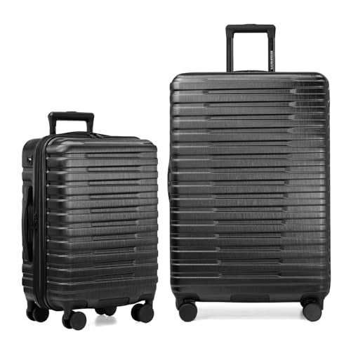 Boren Expandable Hardside Rugged Travel Luggage with 8 Spinner Wheels (2 Piece)
