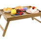 Acacia Bed Tray Table with Folding Legs