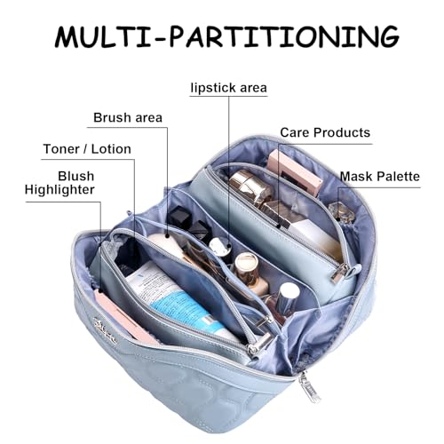 Travel Makeup Bag Cosmetic Bags for Women (3 Count)