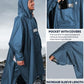 Hooded Rain Poncho for Adult Waterproof Lightweight Raincoat
