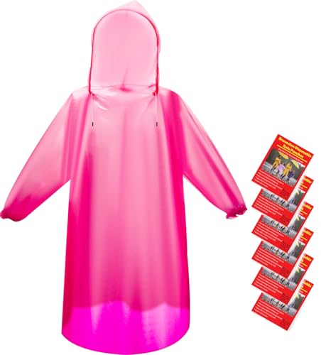 6 & 20 & 50 Pack Disposable Rain Ponchos for Adults (20 Count)