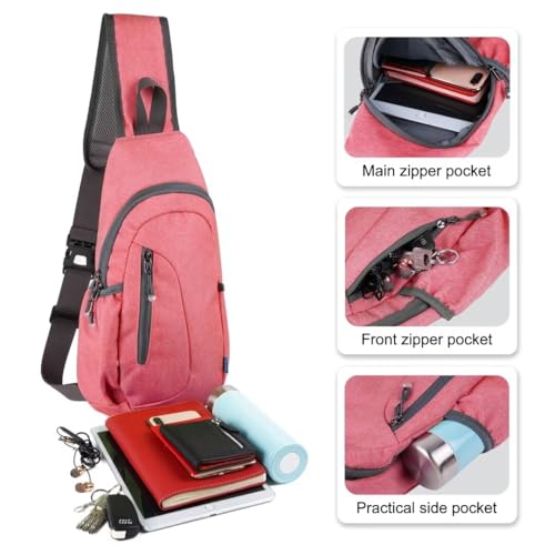 Small Sling Bag Lightweight Crossbody Bag for Women Men Hiking Backpack Travel Shoulder Bags Chest Daypack for Gym Work Casual Cycling Sports Z1