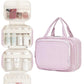 Striped Hanging Toiletry Bag for Women Travel Makeup Bag Organizer Toiletries Bag for Travel Size Essentials Accessories Cosmetics