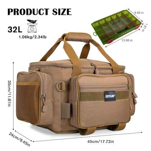 Fishing Tackle Bag with 2PCS 3700 Tackle Boxes