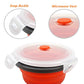 800ml Silicone Collapsible Food Storage Containers (5 Count)