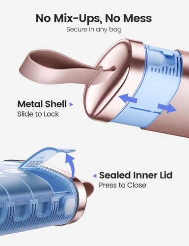 Metal Pill Organizer 2 Times a Day