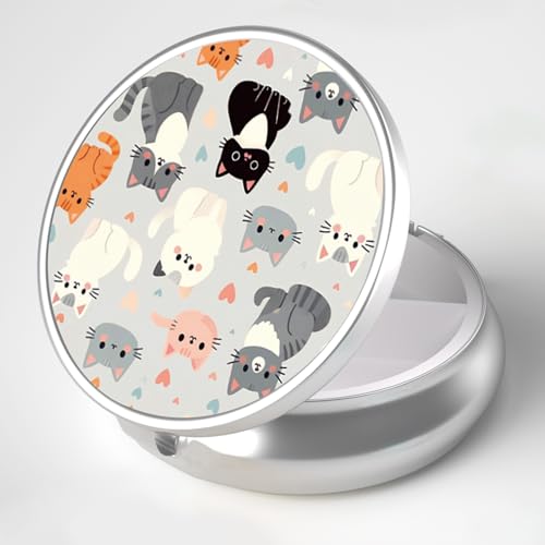 Pill Box 3 Compartment Portable Travel Medicine Box with Mirror