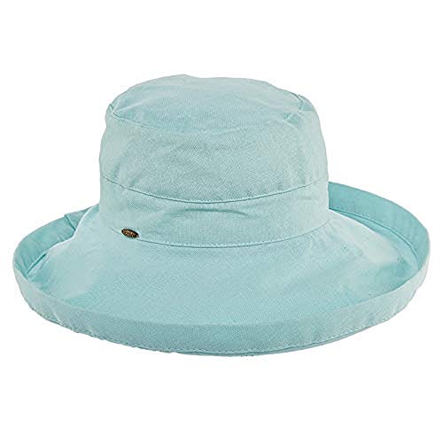 Women's Cotton Hat with Inner Drawstring and Upf 50+ Rating