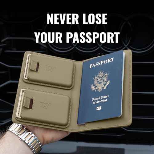 Passport Wallet with AirTag Holder
