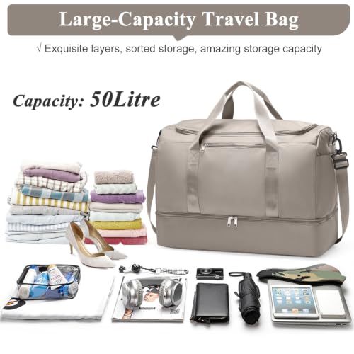 Travel Duffle Bag with Shoes Compartment