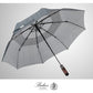 Folding Umbrella Real Wood Handle Herringbone Classic Black