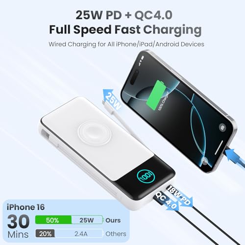 Portable Charger for iPhone with Built