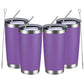 20oz Tumbler 4 Pack Double Wall Vacuum Insulated Travel Mug Bulk (4 Count)
