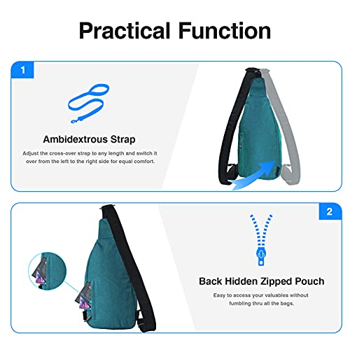 Tiny Crossbody Sling Backpack Anti Theft Backpack for Traveling Chest Shoulder Bag
