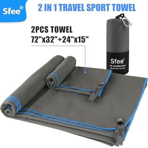 2 Pack Microfiber Travel Towel