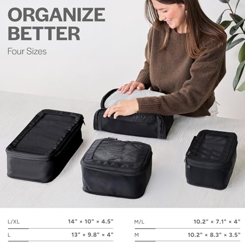 Compression Packing Cubes for Travel (4 Count)