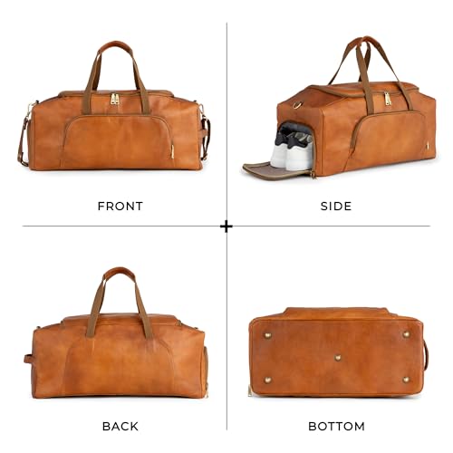 Vintage Genuine Leather Duffle Bags For Men Denver XL
