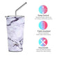 Stainless Steel Vacuum Insulated Tumbler Travel Mug 20 oz Coffee Cup with 2 Lids and Straws
