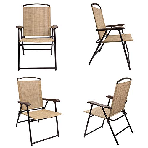 Patio Folding Chair Deck Sling Chair (2 Count)