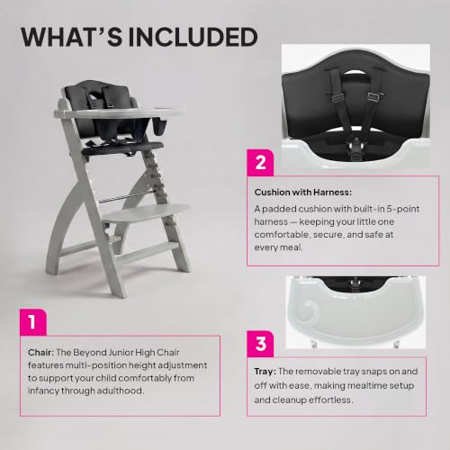 Beyond Junior Convertible Wooden High Chair with Removable Tray