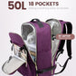 50L Travel Backpack Flight Approved Carry on Backpack