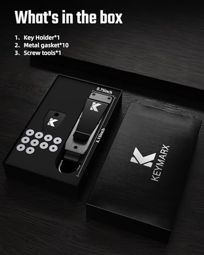 Key Organizer for Men Compact Key Holder Minimalist Key Case Metal Key Chain Key Holder for Keychain Secures 2 (5 Count)