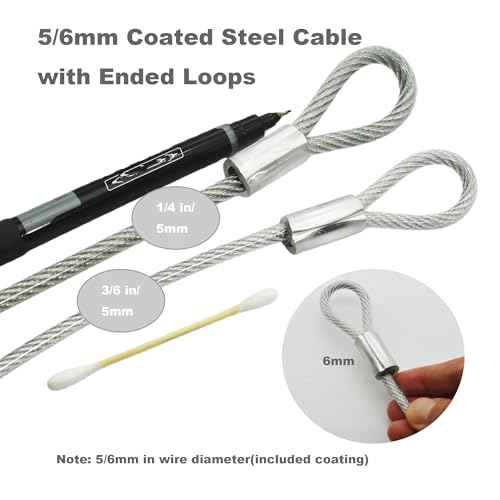 5FT 6mm Stainless Steel Security Cable Lock (5 Foot)
