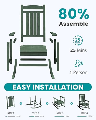 Outdoor Rocking Chair Set of 4 (4 Count)