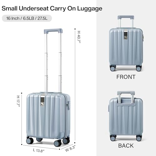 16 inch Underseat Carry on Suitcases with Wheels