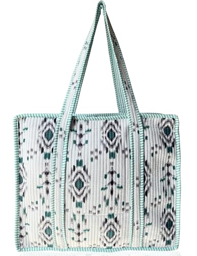 100% Cotton Quilted Tote Bag For Women