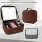 Travel Makeup Bag with LED Mirror and Light Travel Makeup Case Cosmetic Organizer Portable Cosmetic Brush Organizer Bag with Adjustable Dividers for Cosmetics Makeup Brushes Toiletry