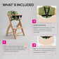 Beyond Junior Convertible Wooden High Chair with Removable Tray