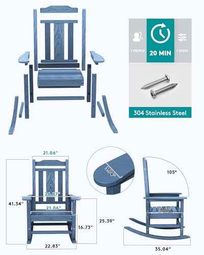 Oversized Outdoor Rocking Chairs Set of 2 (2 Count)