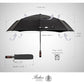 Folding Umbrella Real Wood Handle Auto Open Close Black