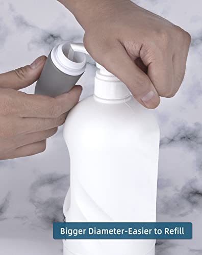 Silicone Travel Bottles for Toiletries TSA Approved Travel Size Containers Set 4 Pack Portable Leak Proof Refillable Cosmetic Squeeze Bottles Shampoo Hair Conditioner Body Lotion Bath Shower Gel (4 Count)