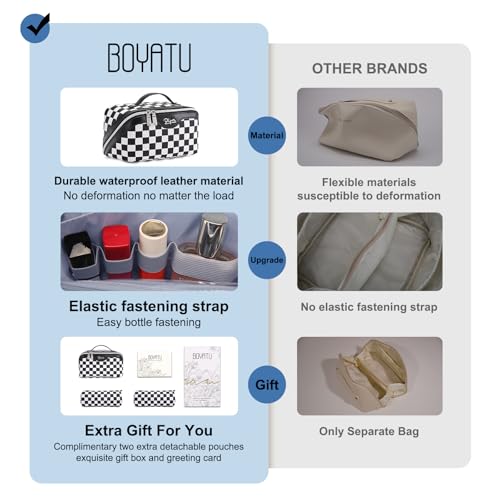 Travel Makeup Bag Cosmetic Bags for Women (3 Count)