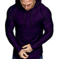 Mens Fashion Athletic Hoodies Sport Sweatshirt Solid Color Fleece Pullover Purple X