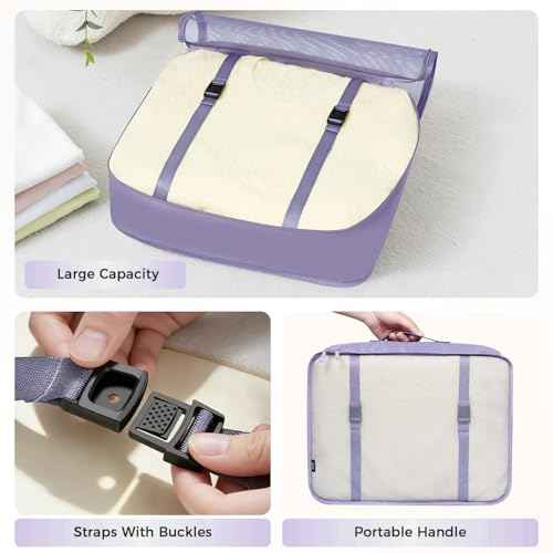 8 Set Packing Cubes Luggage Packing Organizers for Travel Accessories