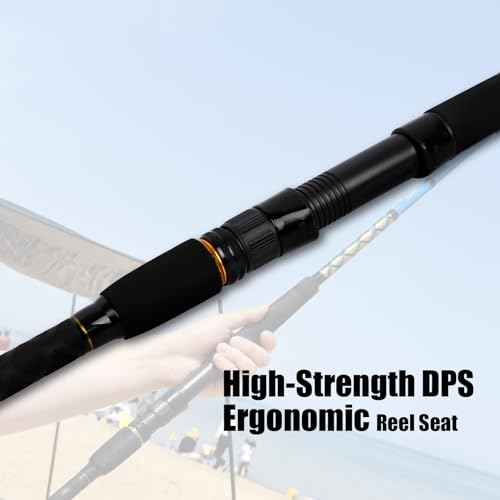 Surf 2-Piece/3-Piece/4-Piece Fishing Rod Spinning/Casting Carbon Fiber Travel Fishing Rod (9ft/10ft/12ft) (Spin - 4pc - 9ft)