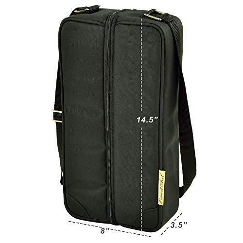 Insulated Wine Tote with 2 Wine Glasses
