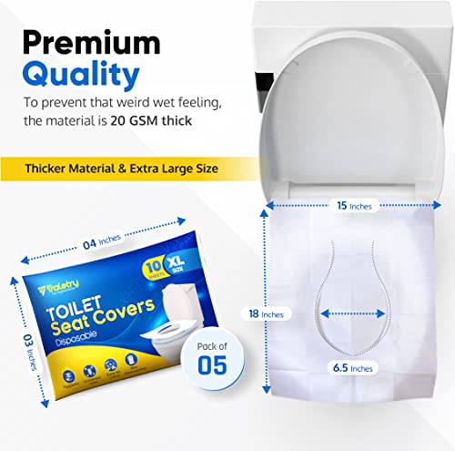 Toilet Seat Covers Disposable Flushable Travel Pack of 100 (100 Count)