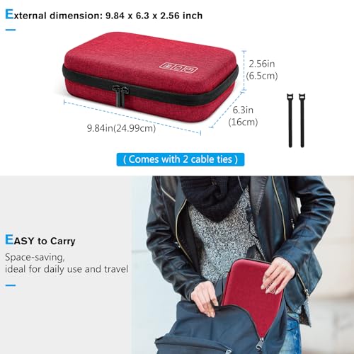 Hard Travel Electronic Organizer Case for MacBook Power Adapter Chargers Cables Power Bank Apple Magic Mouse Apple Pencil USB Flash Disk SD Card Small Portable Accessories Bag